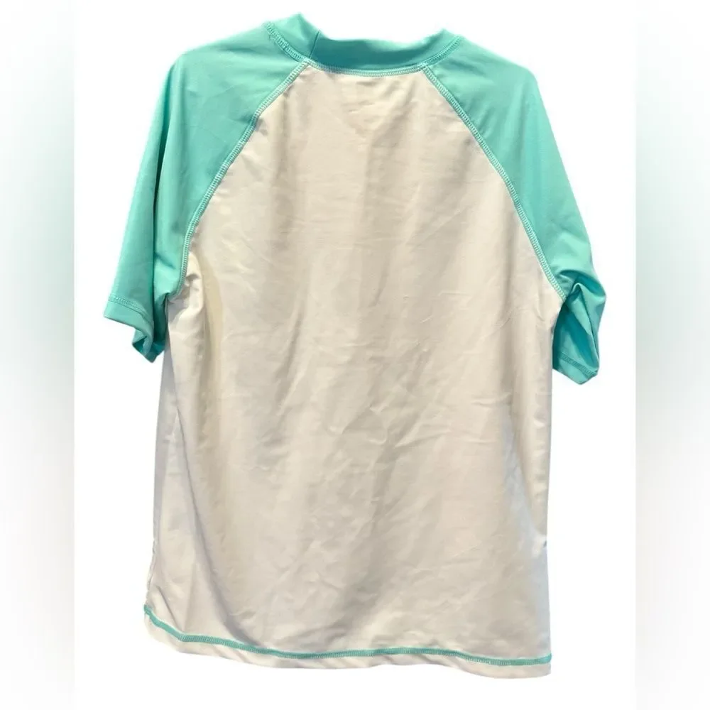 NWOT Tommy Bahama Kids Swim Tropical Flamingo Mint Green Top & Shorts - Size 12